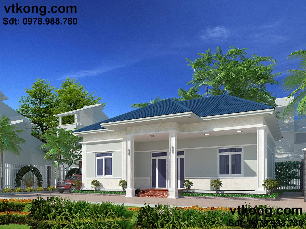Thiết kế nhà xinh 1 tầng tại Nam Định BT1T3