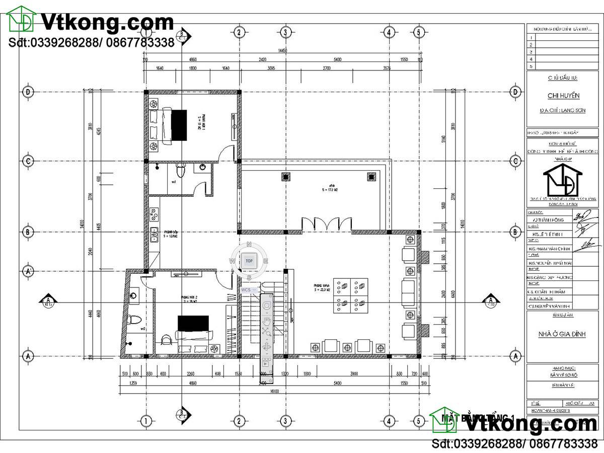 Mẫu Nhà 1 Tầng 3 Phòng Ngủ 110m2 Mái Thái - Kiến Trúc Lê