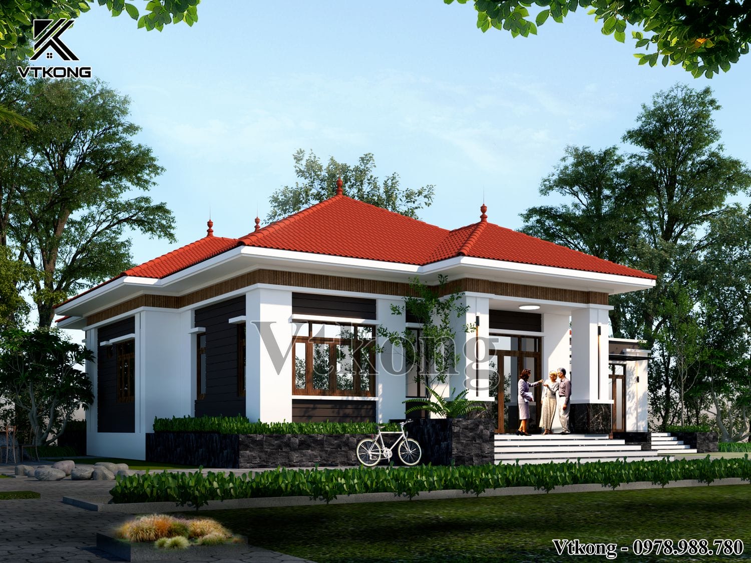 Mặt Tiền Biệt Thự Vườn 1 Tầng 250M2 Mặt Tiền Biệt Thự Vườn 1 Tầng 250M2