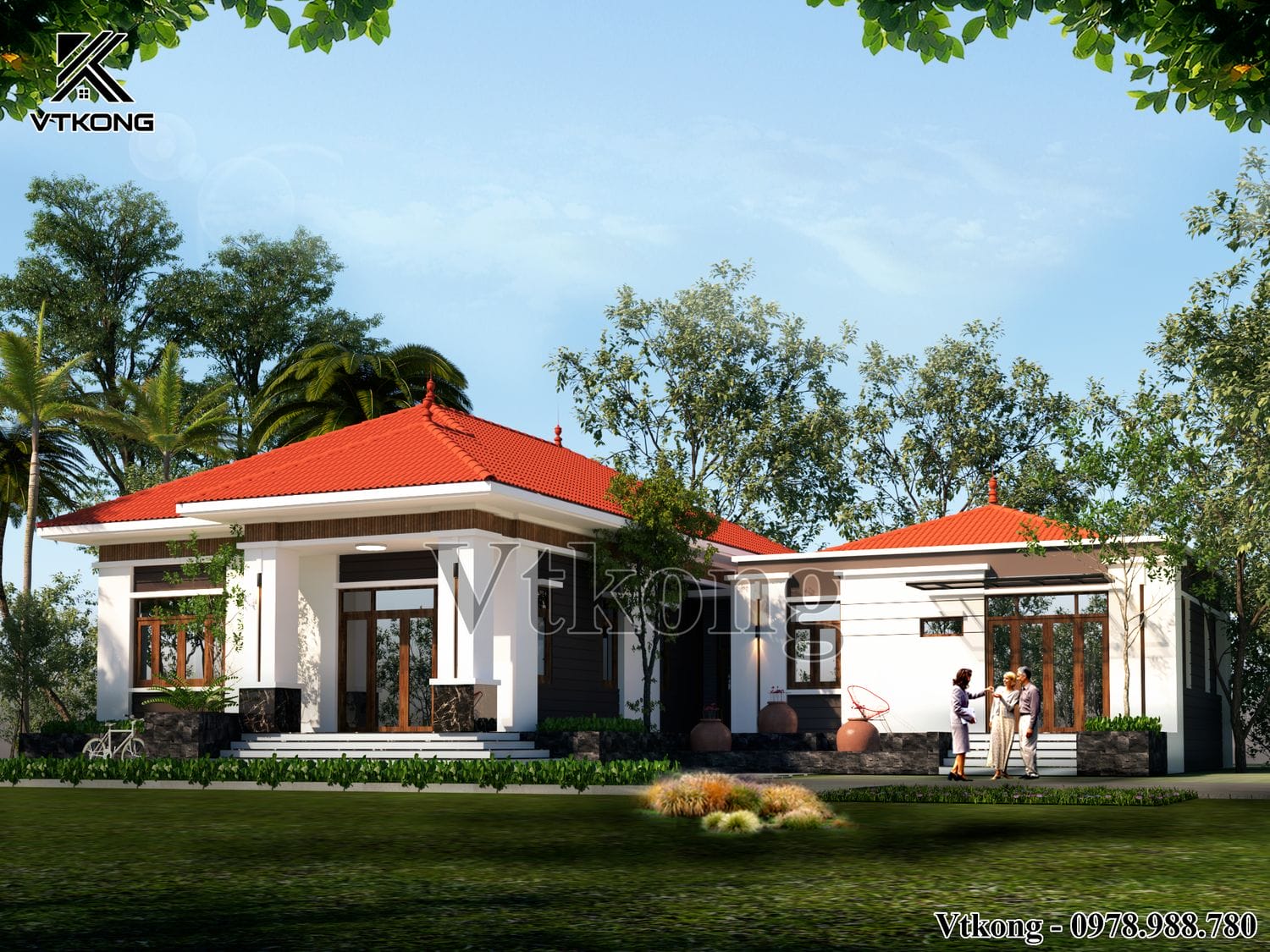 Màu Sắc Hài Hòa Toát Lên Vẻ Nhã Nhặn Tinh Tế Thiet Ke Thi Cong Biet Thu Vuon 1 Tang 250M2 Bt1T72