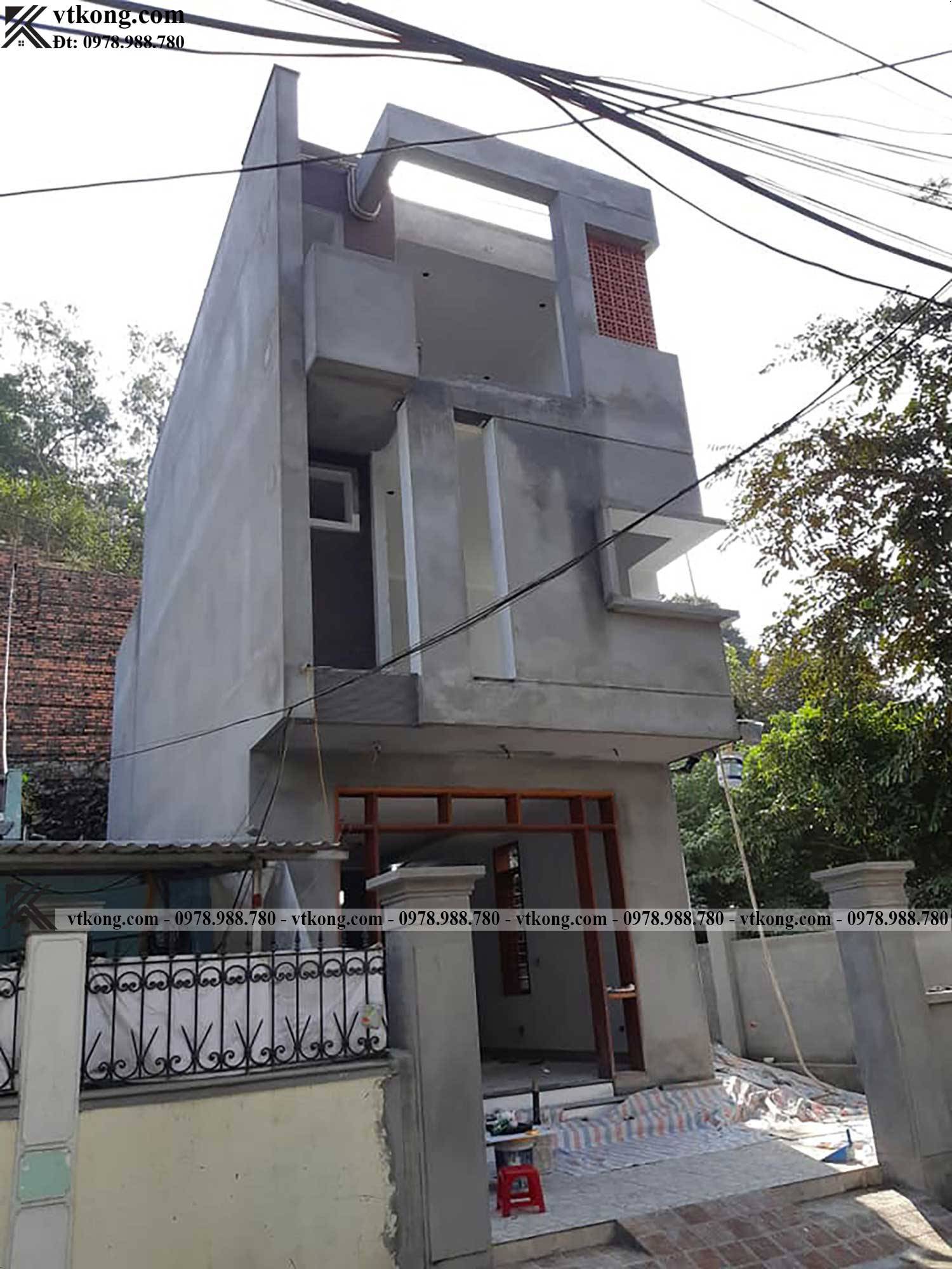 Mặt Tiền Thiết Kế Mẫu Nhà Ống 3 Tầng 5X12M Hiện Đại Tại Quảng Ninh