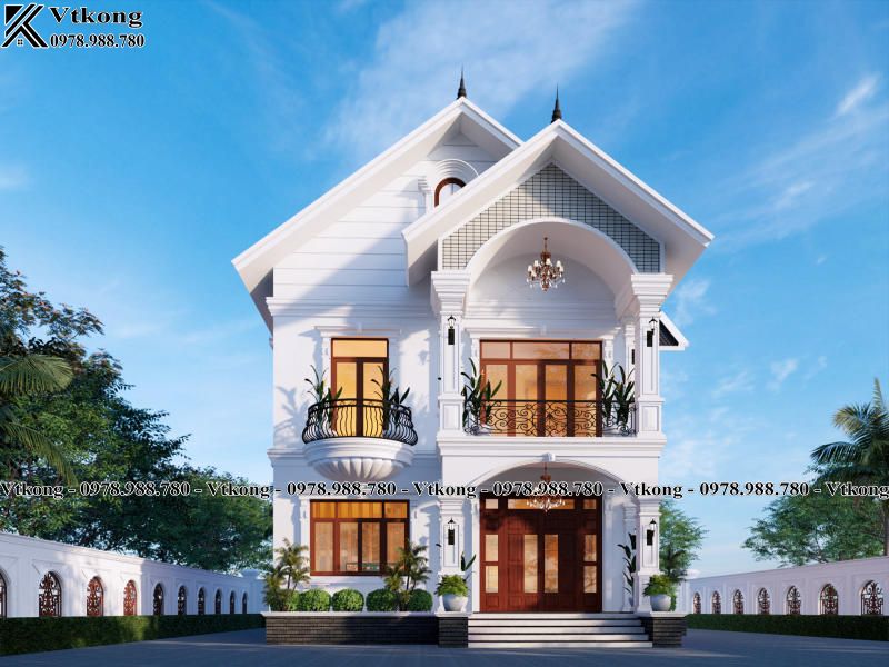 99+ Mẫu Biệt Thự Tân Cổ Điển 2 Tầng Đẹp Nguy Nga, Tráng Lệ Khiến Ai Cũng Phải Trầm Trồ 9 Phối Cảnh Mặt Tiền Biệt Thự Tân Cổ Điển 2 Tầng Hiện Đại