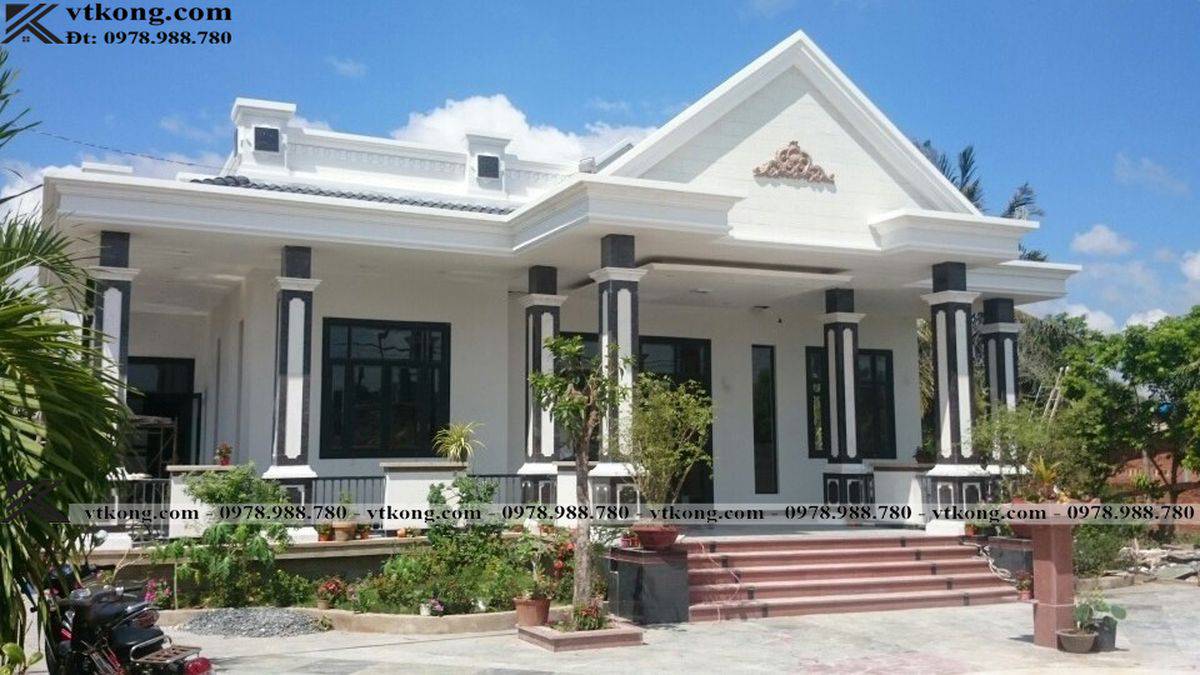 Mẫu Thi Công Biệt Thự 1 Tầng Mái Bằng Tại Tiền Giang Giá Rẻ Tc1T12 1 Thi Cong Tron Goi Biet Thu 1 Tang Mai Bang Tai Tien Giang Tc1T12 1