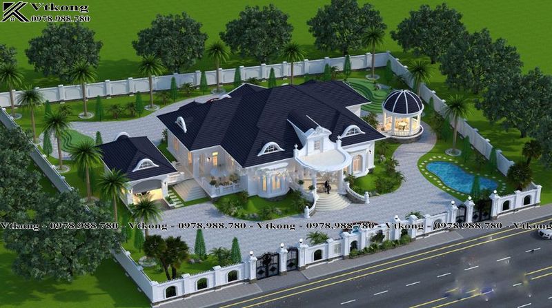 Top 50 Mẫu Biệt Thự 1 Tầng Kiểu Pháp Được Yêu Thích Nhất 4 Mẫu Biệt Thự 1 Tầng Mái Nhật Kiểu Pháp