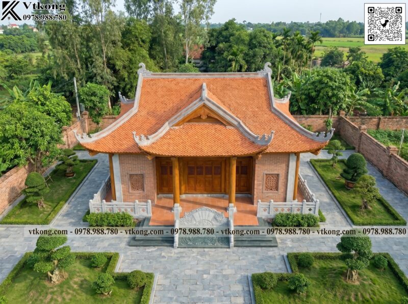 Tổng Quan Phối Cảnh 3D Nhà Thờ Họ 3 Gian Kết Hợp Nhà Ở Nth002 Phoi Canh Tong The Nha Tho Ho 3 Gian Dep Nth002