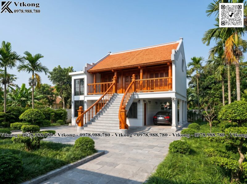 Công Trình Là Tổng Hòa Của Nét Đẹp Truyền Thống Và Hiện Đại Mau-Nha-Tho-Ho-2-Tang-10X8M-Nth005