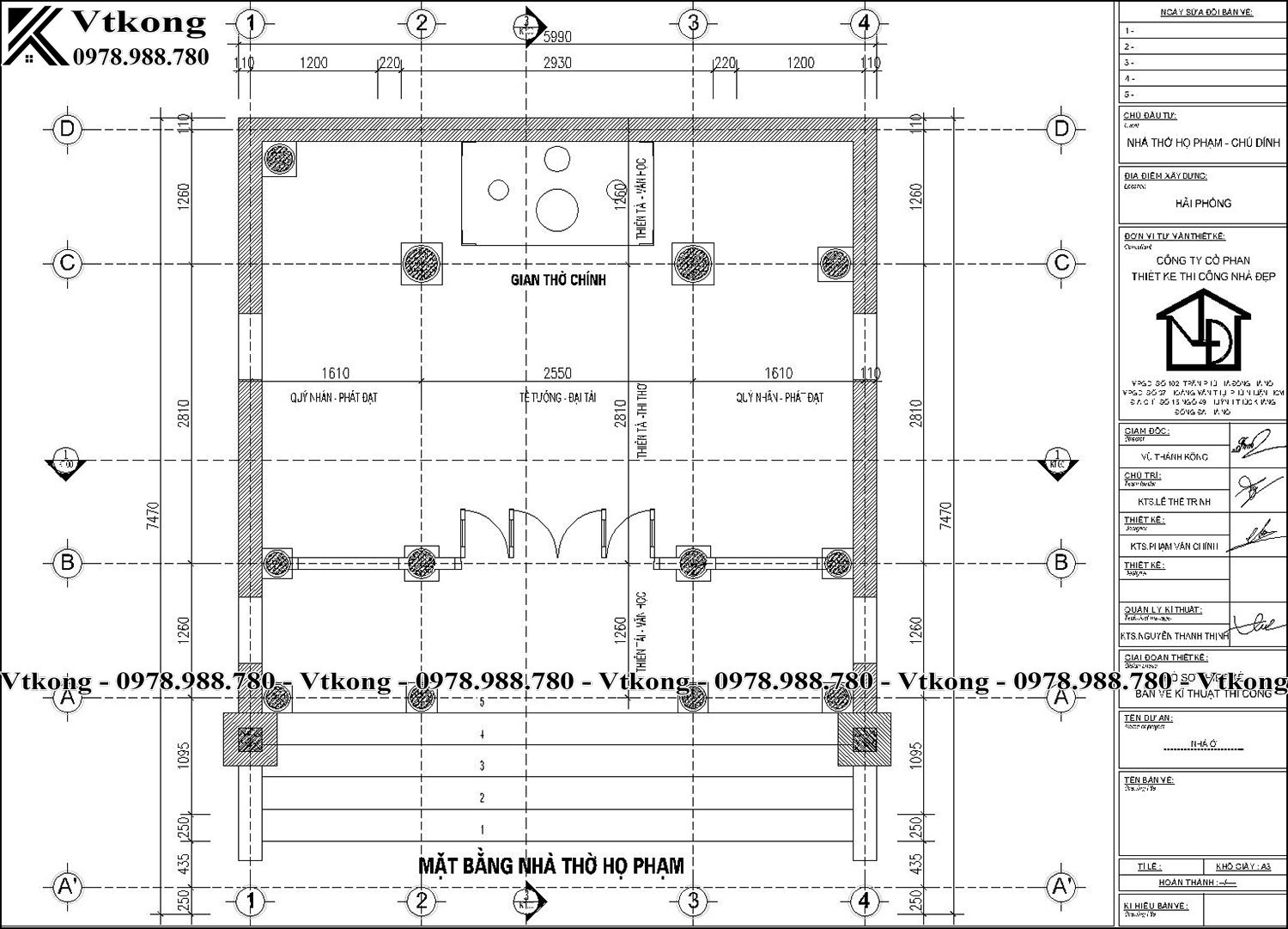 Mặt Bằng Bố Trí Nội Thất Nhà Thờ Họ 6X5M Nth017 Mat Bang Nha Tho Ho 6X5M Nth017