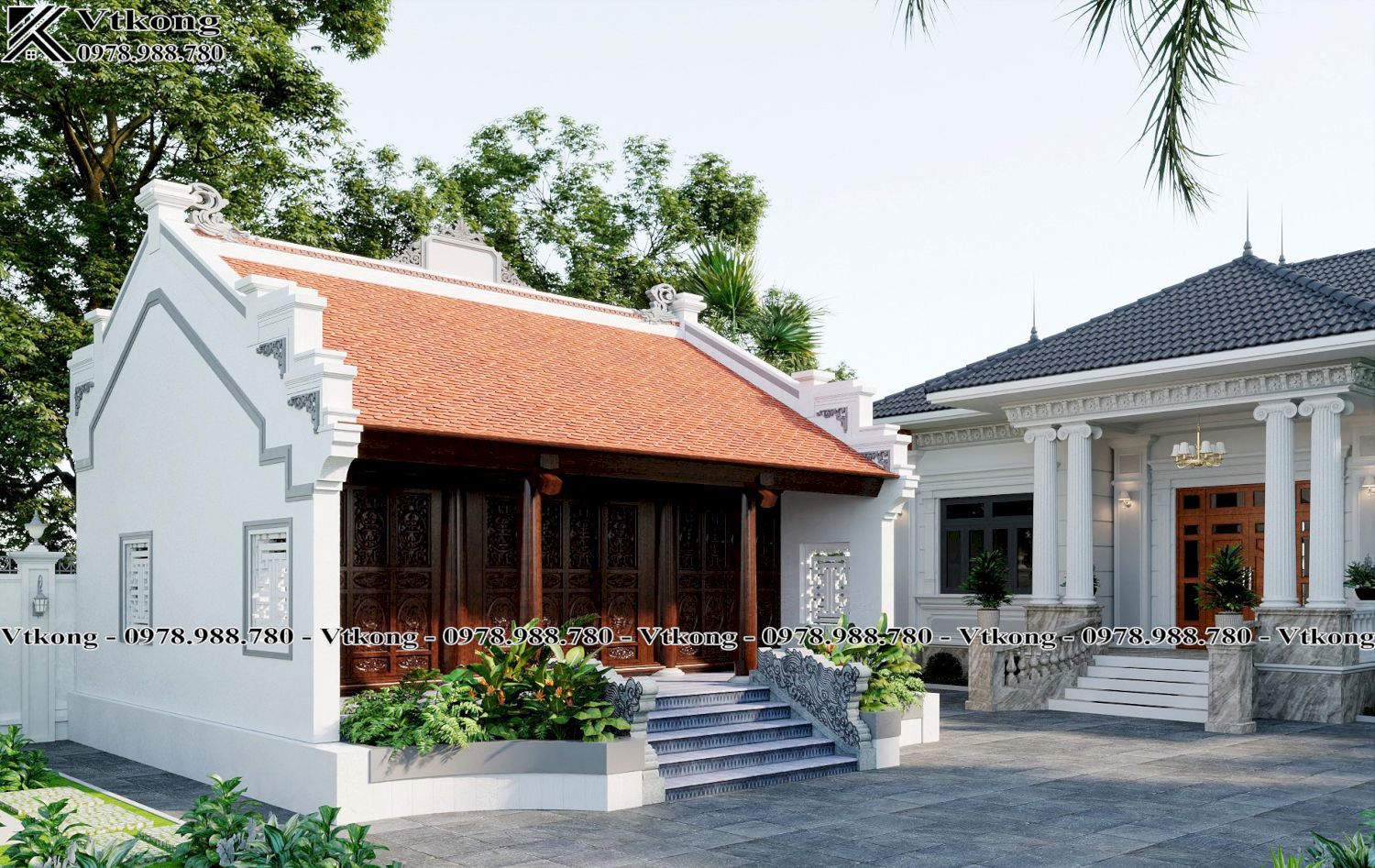 Nhà Thờ Họ Và Nhà Ở Được Thiết Kế Khoa Học, Hợp Lý Chi-Tiet-Nha-Tho-3-Gian-2-Mai-7X7M-Nth31