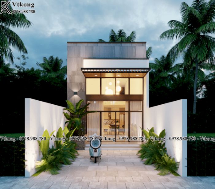 Mẫu Nhà Gác Lửng 5X12M 3 Phòng Ngủ
