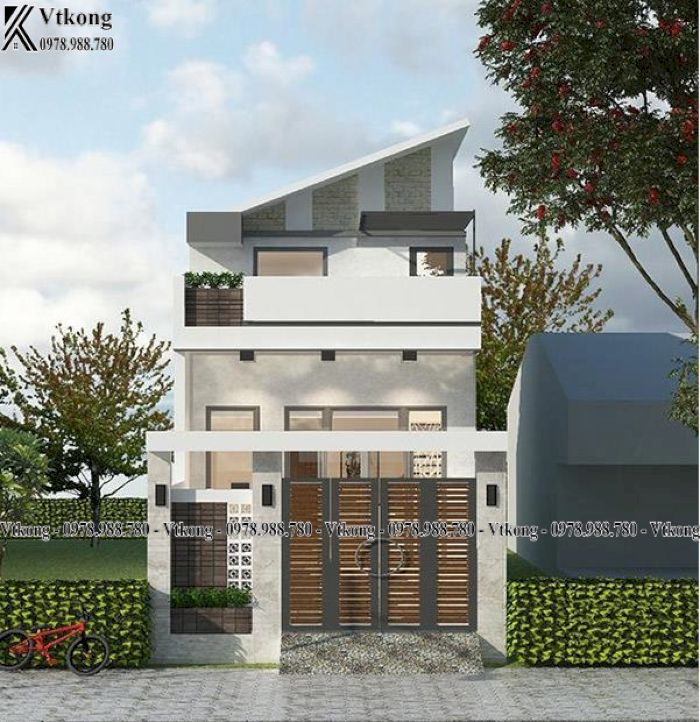 Mẫu Nhà Gác Lửng 5X12M 3 Phòng Ngủ