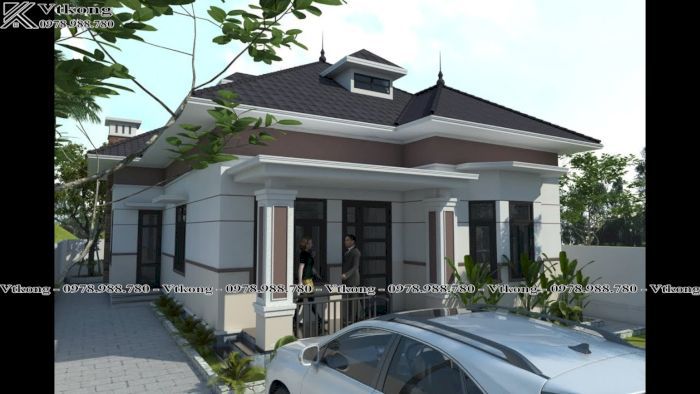 Mẫu Nhà Gác Lửng 5X12M 3 Phòng Ngủ
