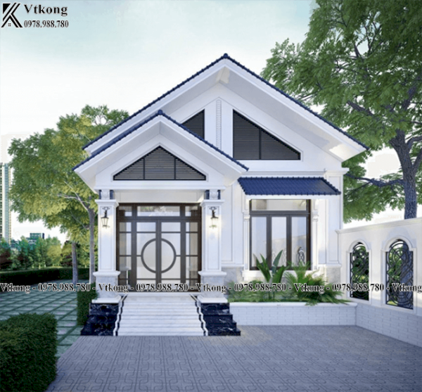 Mẫu Nhà Cấp 4 Có Gác Lửng 7X20 Mau-Nha-Gac-Lung-7X20