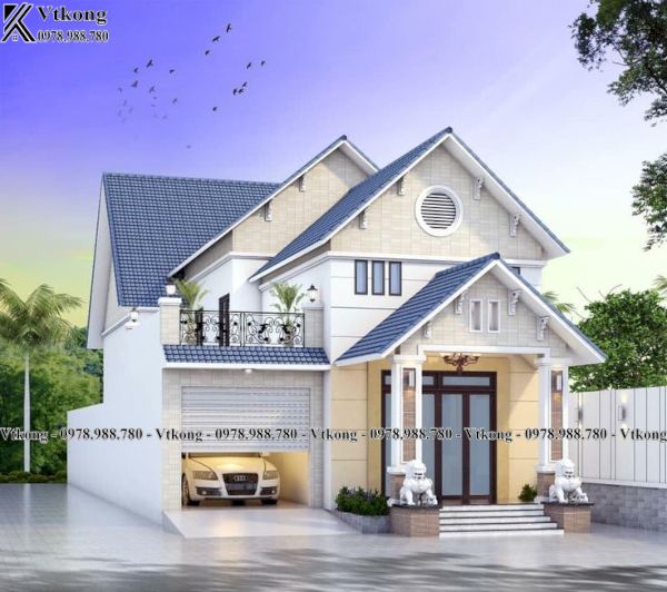 Mẫu Nhà Gác Lửng Mái Thái Mau-Nha-Gac-Lung-Mai-Thai