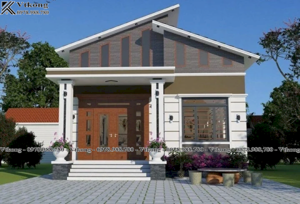 Nhà Mái Lệch Hiện Đại Mang Tính Thẩm Mỹ Cao