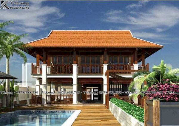 Mẫu Nhà Sàn Kết Hợp Vật Liệu Gỗ Và Bê Tông Thiet-Ke-Mau-Nha-San-Dep-Go-Va-Be-Tong