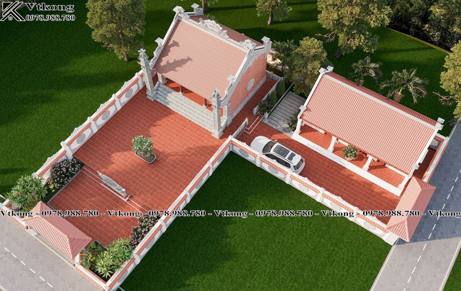 Tổng Thể Công Trình Nhà Thờ Họ 3 Gian 2 Mái 8X8M Nth28 Tong-The-Nha-Tho-Ho-3-Gian-2-Mai-8X8M-Nth28
