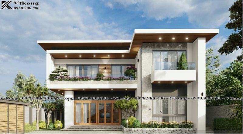 45+ Mẫu Biệt Thự Mái Bằng Đẹp Cho Không Gian Sống Hiện Đại 6 Phối Cảnh 3D Biệt Thự Mái Bằng Hình Chữ L