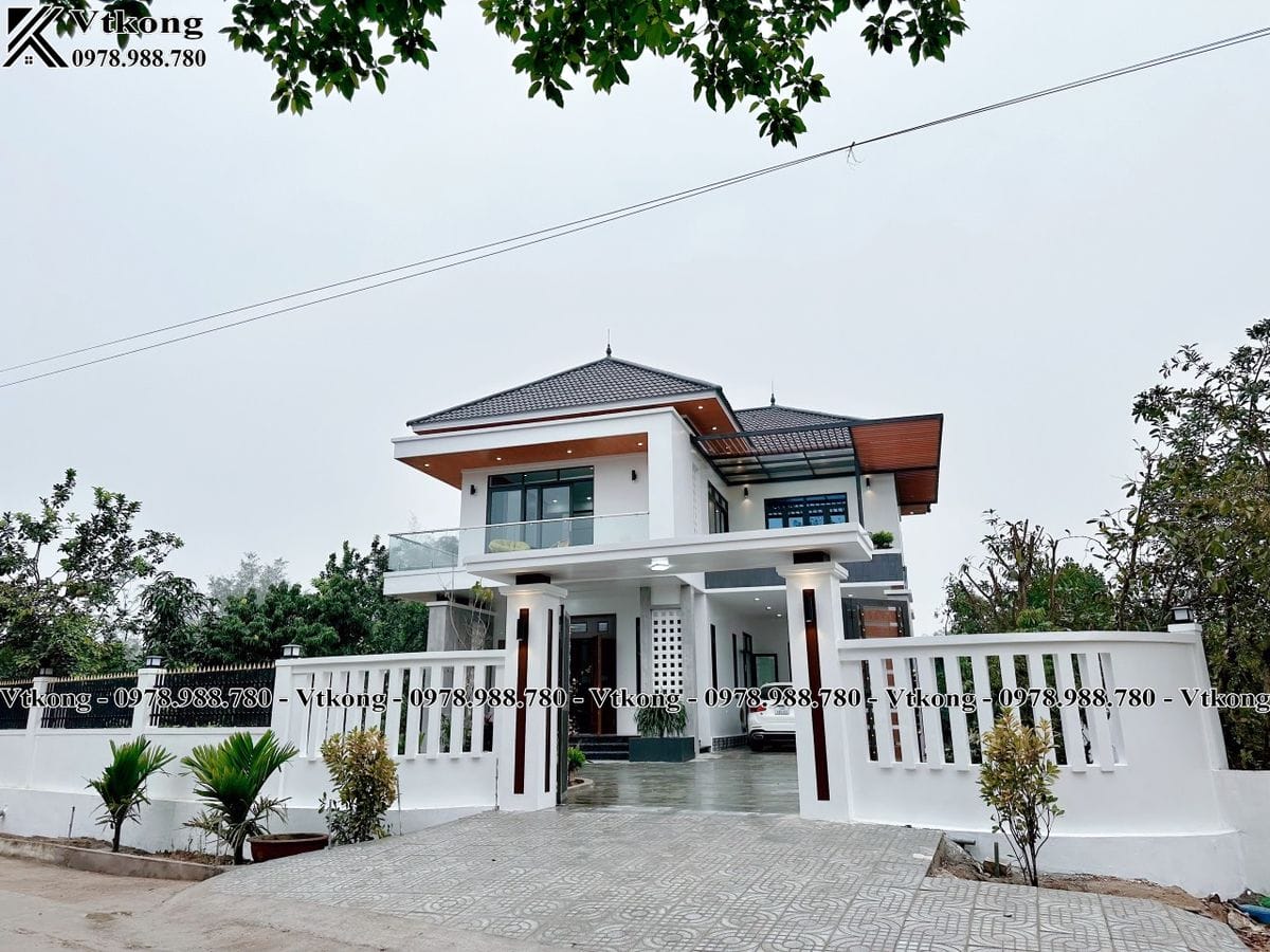 Biệt Thự 2 Tầng Mái Nhật 8X12M Có 4 Phòng Ngủ Tại Hà Tĩnh Bt2T150 6 Hinh Anh Thuc Te Biet Thu 2 Tang Mai Nhat Bt2T150