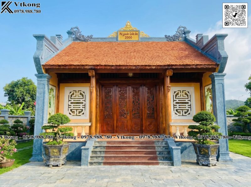 Nhà Thờ 1 Gian Bê Tông Giả Gỗ 6X6M Đẹp Nha Tho 1 Gian Be Tong Gia Go 6X6M Dep Nth49