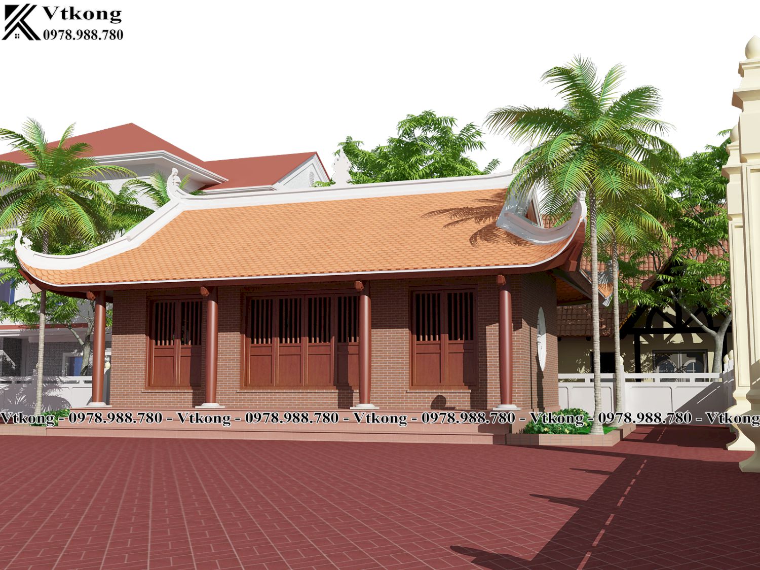 Mặt Tiền Công Trình Nhà Thờ 3 Gian 4 Mái 8X6M Tại Quảng Ninh Nth50 Nha-Tho-3-Gian-4-Mai-8X6M-Tai-Quang-Ninh-Nth50-Mat-Tien
