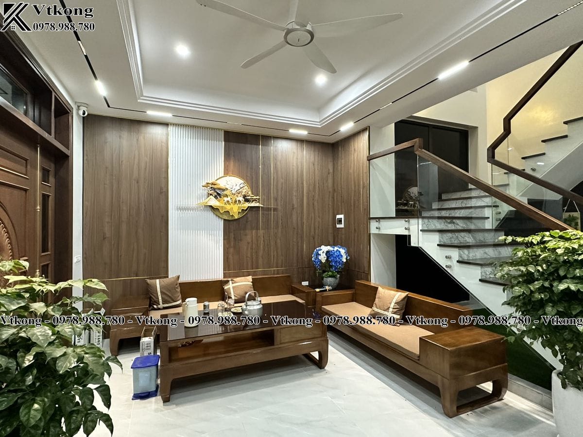 Biệt Thự 2 Tầng Mái Nhật 8X12M Có 4 Phòng Ngủ Tại Hà Tĩnh Bt2T150 7 Noi That Phong Khach Bt2T150