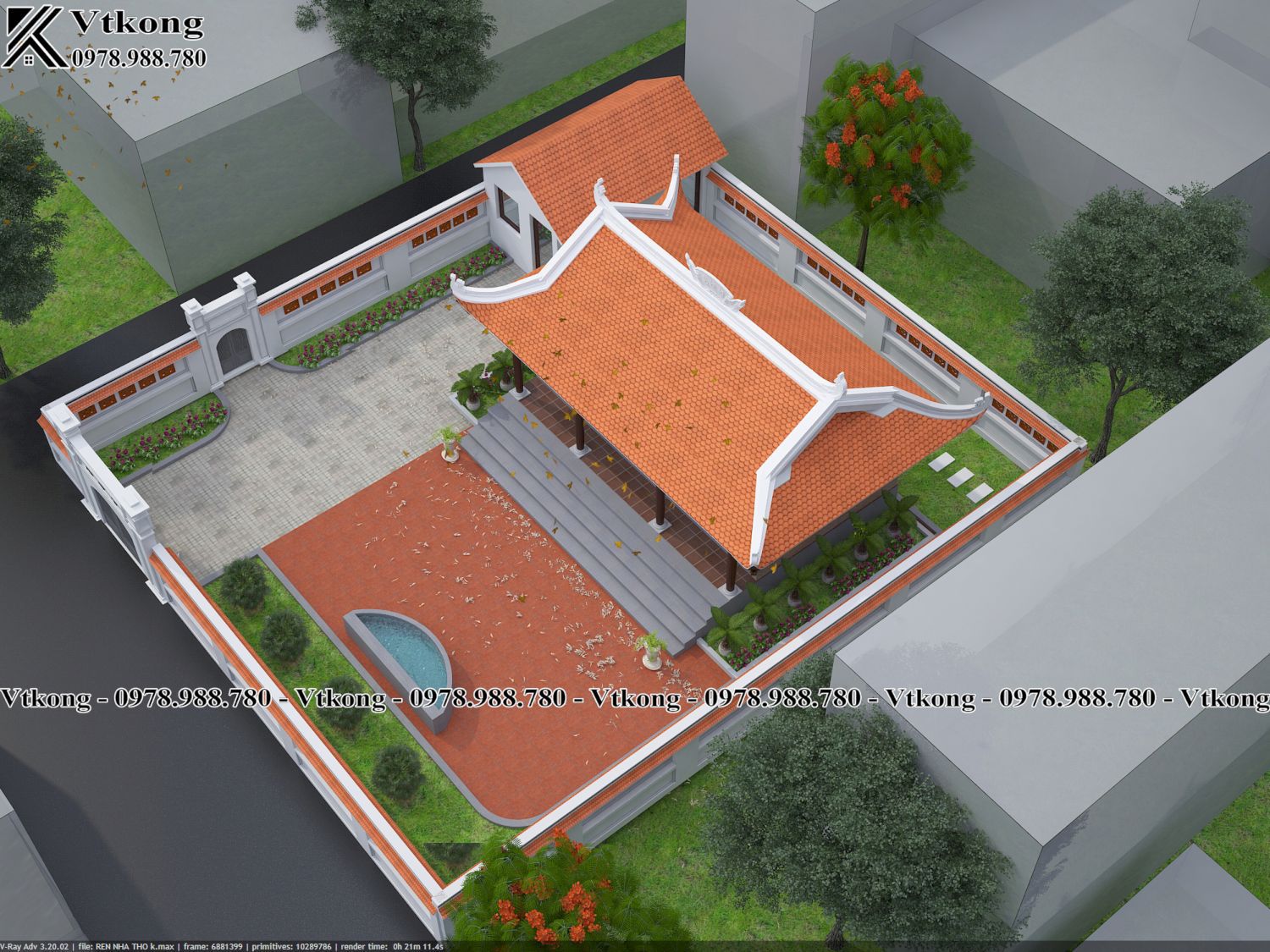 Tổng Thể Nhà Thờ 3 Gian 4 Mái 8X6M Tại Quảng Ninh Nth50 Tong-The-Nha-Tho-3-Gian-4-Mai-8X6M-Tai-Quang-Ninh-Nth50