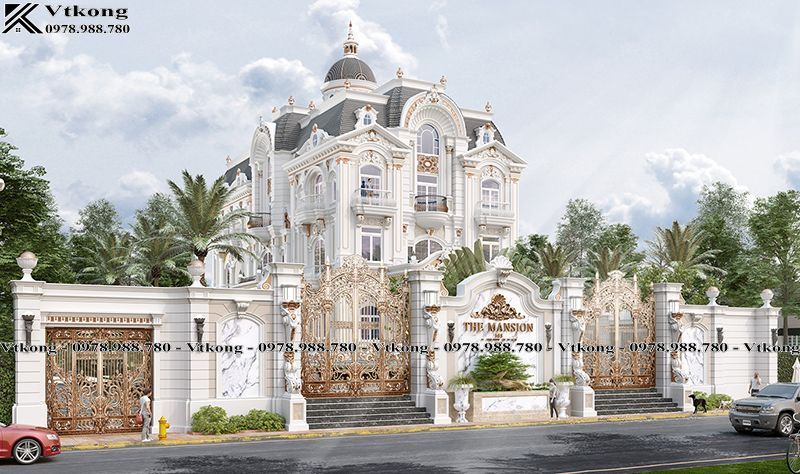 60+ Mẫu Cổng Biệt Thự Đẹp, Sang Trọng Nhất Hiện Nay 6 Hình Ảnh 3D Mẫu Cổng Biệt Thự Đẹp Cổ Điển
