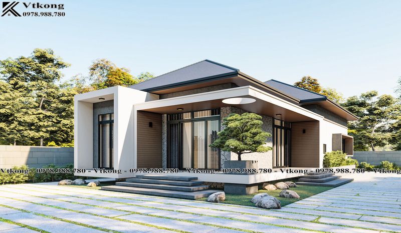 30+ Mẫu Biệt Thự 1 Tầng 2 Mặt Tiền Tiện Nghi, Thoáng Đãng Dành Cho Mọi Nhà 1 Mẫu Biệt Thự 1 Tầng Hiện Đại 2 Mặt Tiền