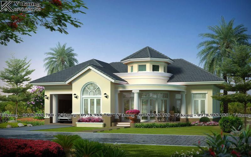 86+ Mẫu Thiết Kế Biệt Thự 1 Tầng Kiểu Châu Âu Đẳng Cấp, Thời Thượng 12 Biet Thu 1 Tang Kieu Chau Au 10
