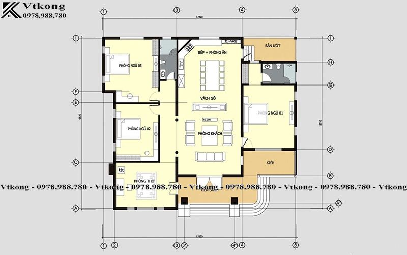 86+ Mẫu Thiết Kế Biệt Thự 1 Tầng Kiểu Châu Âu Đẳng Cấp, Thời Thượng 5 Mặt Bằng Công Năng