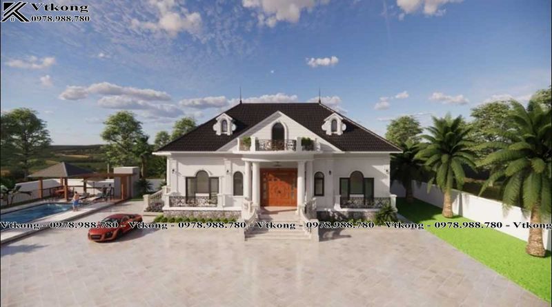 86+ Mẫu Thiết Kế Biệt Thự 1 Tầng Kiểu Châu Âu Đẳng Cấp, Thời Thượng 7 Biet Thu 1 Tang Kieu Chau Au 5