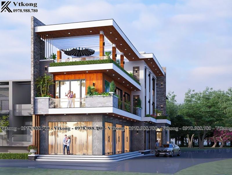 60+ Mẫu Thiết Kế Biệt Thự 3 Tầng 2 Mặt Tiền Rộng Thoáng Đầy Tiện Nghi 7 Khổ Đất Có 2 Mặt Tiền Phù Hợp Với Kinh Doanh