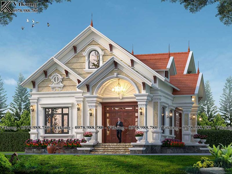 55+ Mẫu Biệt Thự Kiểu Pháp Đẹp Nhất Mọi Thời Đại 3 Góc Nghiêng Biệt Thự Phong Cách Pháp 1 Tầng