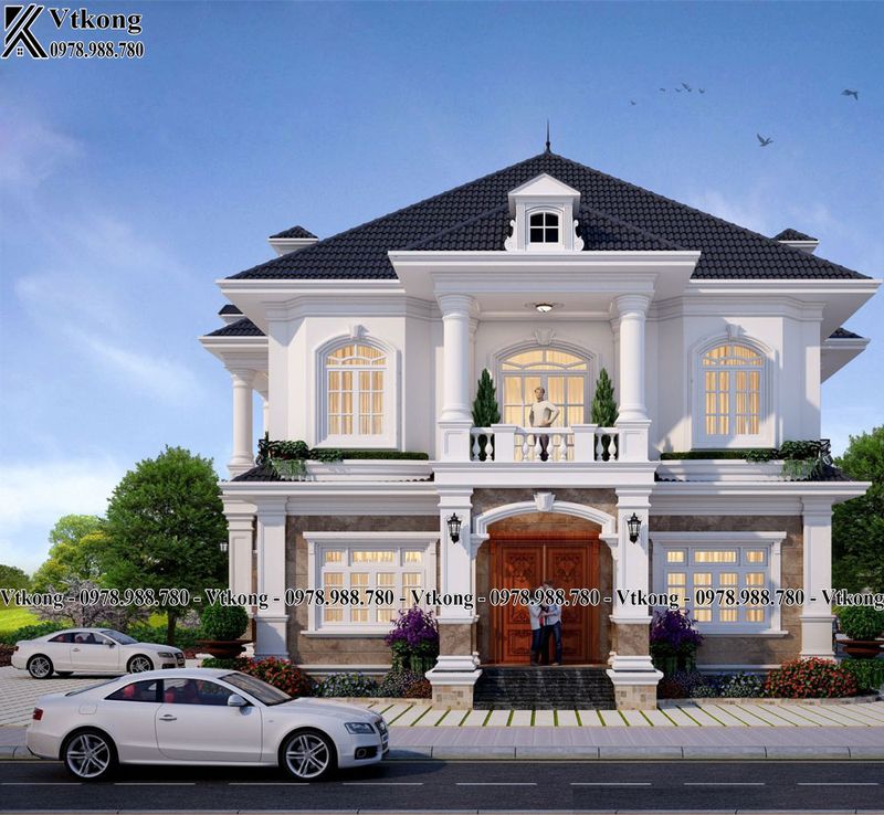 55+ Mẫu Biệt Thự Kiểu Pháp Đẹp Nhất Mọi Thời Đại 4 Mặt Tiền Biệt Thự 2 Tầng Kiểu Pháp
