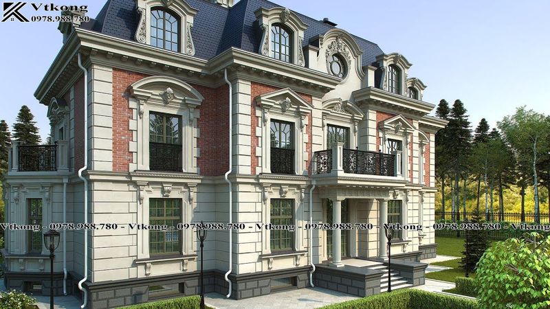 55+ Mẫu Biệt Thự Kiểu Pháp Đẹp Nhất Mọi Thời Đại 6 Mẫu Biệt Thự Kiểu Pháp Mái Mansard