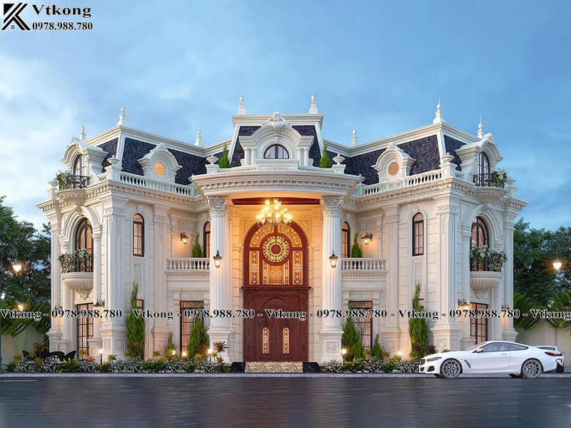 Hình Ảnh Biệt Thự Mái Mansard Kiểu Pháp