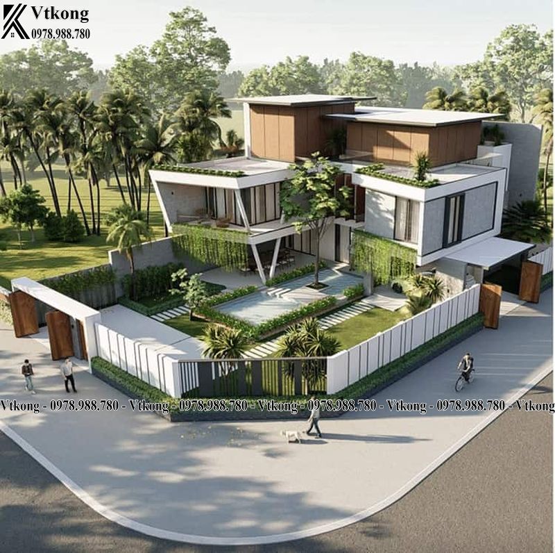 50+ Mẫu Biệt Thự Chữ L 3 Tầng Đẹp Ấn Tượng Nhất Năm 2024 7 Tổng Quan Biệt Thự Chữ L 3 Tầng Có Sân Vườn