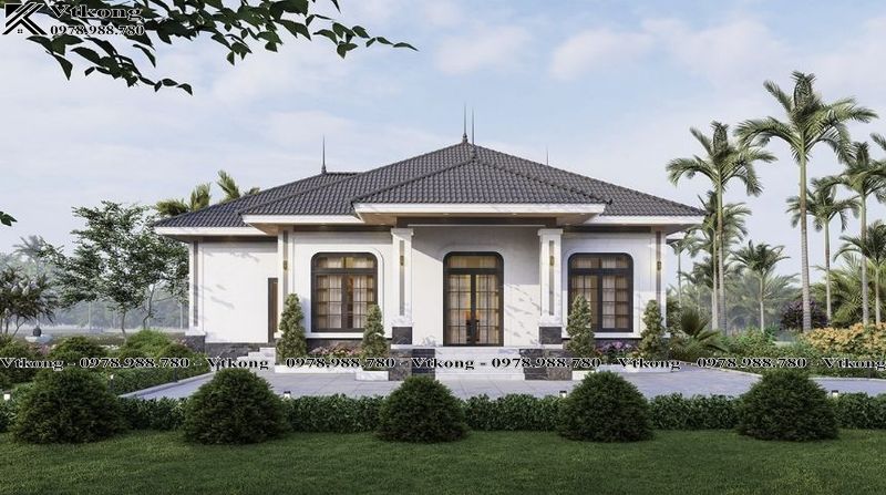 Phối Cảnh Ngoại Thất Biệt Thự Nhà Vườn Mái Nhật Mặt Tiền Biệt Thự Nhà Vườn Mái Nhật Đẹp