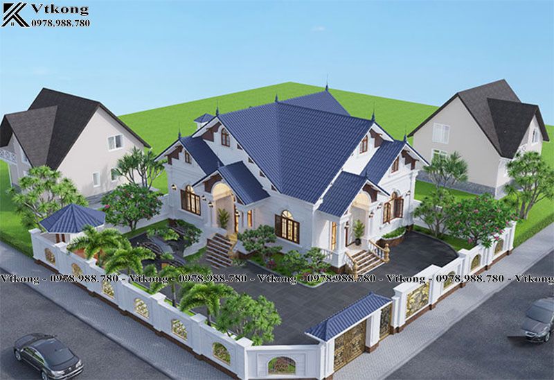 Top 65+ Mẫu Thiết Kế Biệt Thự Nhà Vườn Rộng Thoáng Với Không Gian Xanh Lý Tưởng 7 Toàn Cảnh Biệt Thự Có Sân Vườn Mái Thái