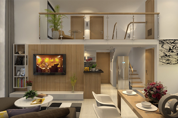 Mẫu Nhà Cấp 4 Có Gác Lửng Phong Cách Hiện Đại