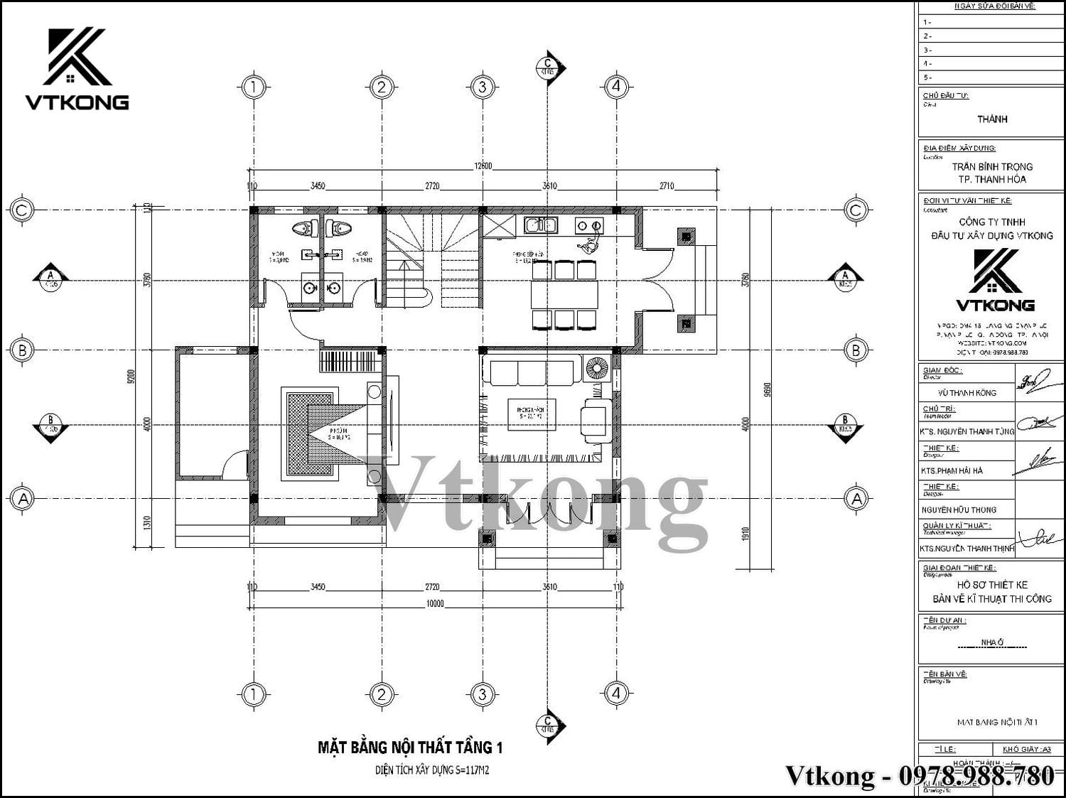 Mặt Bằng Tầng 1 Biệt Thự 2 Tầng Mái Bằng 12X9M Tại Thái Bình Mat Bang Tang 1 Biet Thu 2 Tang Mai Bang 12X9M Bt2T56