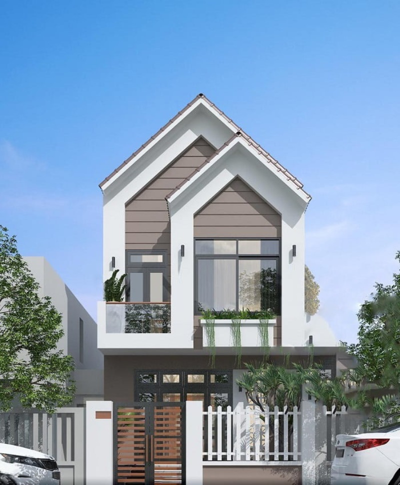 Mẫu Nhà 1 Trệt 1 Lầu Đẹp 5X20M Mái Thái Mẫu Nhà 1 Trệt 1 Lầu Đẹp 5X20M Mái Thái