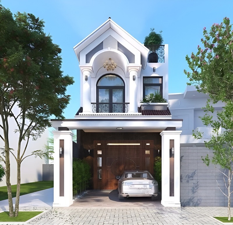 Mẫu Nhà 1 Trệt 1 Lầu Đẹp 5X20M Mái Thái Mẫu Nhà 1 Trệt 1 Lầu Đẹp 5X20M Mái Thái
