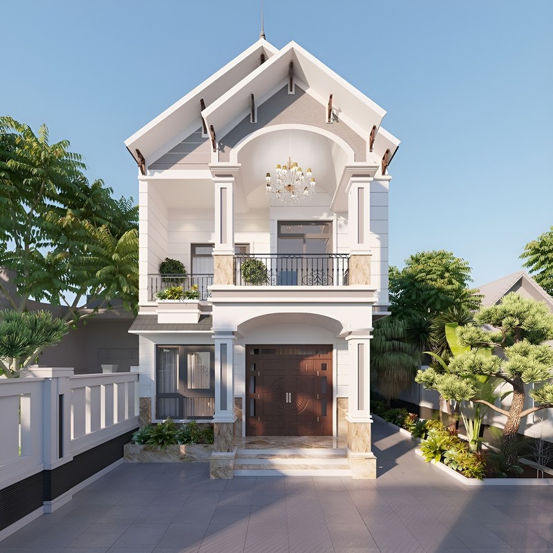 Mẫu Nhà 1 Trệt 1 Lầu Đẹp 5X20M Mái Thái Mẫu Nhà 1 Trệt 1 Lầu Đẹp 5X20M Mái Thái