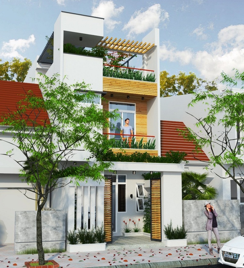 Mẫu Nhà 1 Trệt 1 Lầu 5X20M Có Sân Vườn Mẫu Nhà 1 Trệt 1 Lầu 5X20M Có Sân Vườn