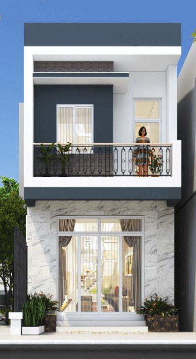 Mẫu Nhà 1 Trệt 1 Lầu 5X20M Hiện Đại Mẫu Nhà 1 Trệt 1 Lầu 5X20M Hiện Đại