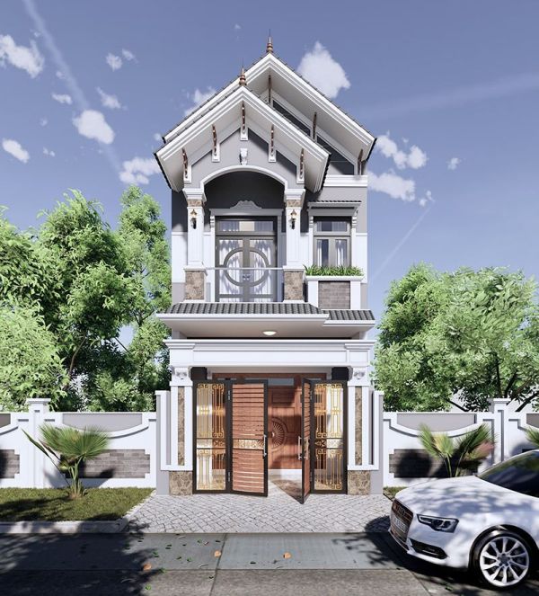 Mẫu Nhà 1 Trệt 1 Lầu Đẹp 5X20M Mái Thái Mẫu Nhà 1 Trệt 1 Lầu Đẹp 5X20M Mái Thái