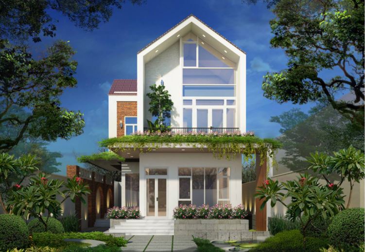 Mẫu Nhà 2 Tầng 4 Phòng Ngủ 1 Phòng Thờ Với Không Gian Xanh Mẫu Nhà 2 Tầng 4 Phòng Ngủ 1 Phòng Thờ Với Không Gian Xanh