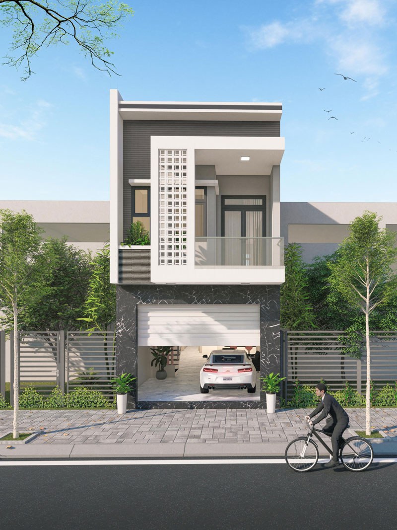 Mẫu Nhà 2 Tầng 4 Phòng Ngủ 1 Phòng Thờ Với Gara Ô Tô Rộng Rãi Mẫu Nhà 2 Tầng 4 Phòng Ngủ 1 Phòng Thờ Với Gara Ô Tô Rộng Rãi