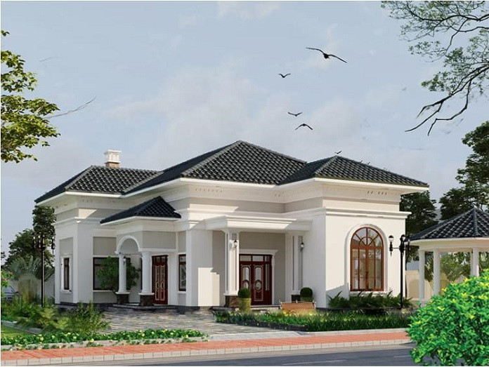 Mẫu Nhà Cấp 4 4X15M 2 Phòng Ngủ Phong Cách Cổ Điển